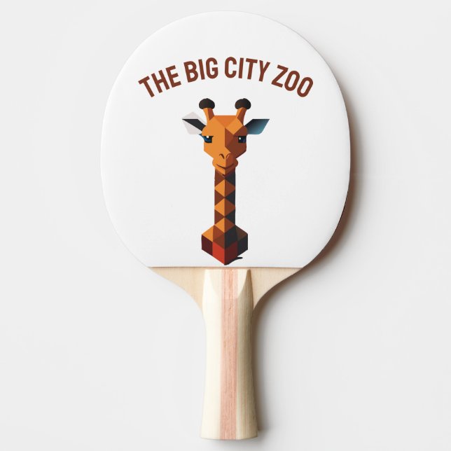 Isometric Giraffe Tischtennis Schläger (Vorderseite)