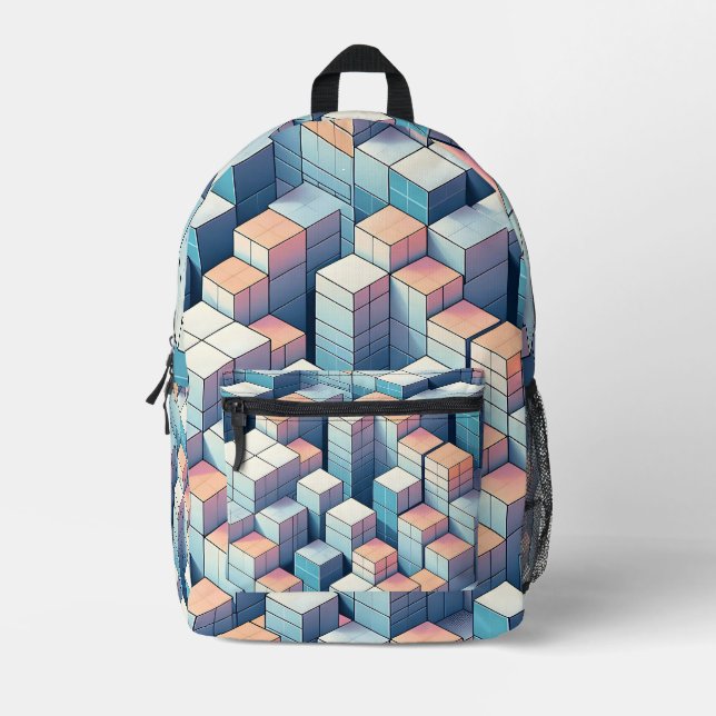 Isometric Horizon Bedruckter Rucksack (Vorderseite)