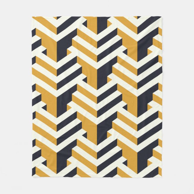 Isometric Seamless Patternart,deco,pattern,seamles Fleecedecke (Vorderseite)
