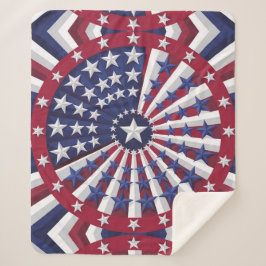 Isometric USA Flag Pattern Sherpadecke