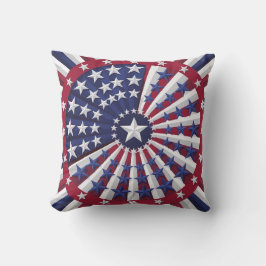 Isometric USA Flag Pattern Throw Kissen