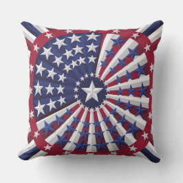 Isometric USA Flag Pattern Throw Kissen