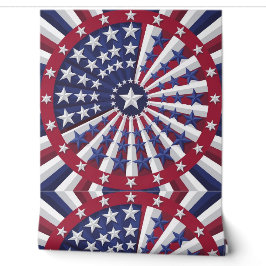 Isometric USA Flag Pattern Wallpaper & Vorhang Tapete