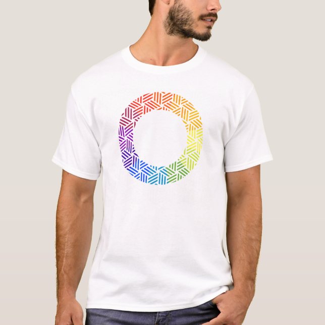 Isometrisches Weave-Farbrad T-Shirt (Vorderseite)