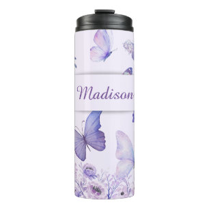 Isothermes Bouteilles d'aquarelle Fleur sauvage Jardin Lilac