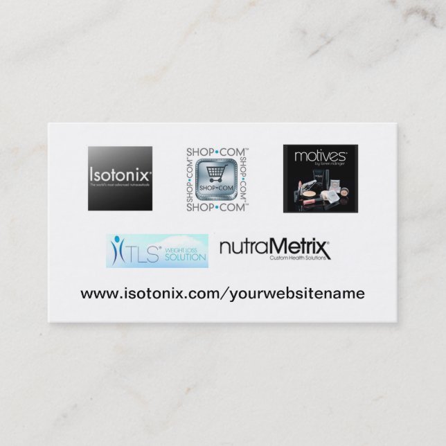 Isotonix Verteiler-Visitenkarte Visitenkarte (Vorderseite)