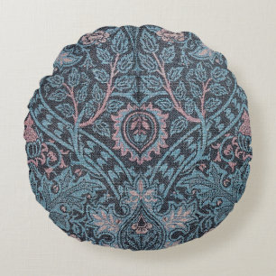 Ispahan Vintag Blue Pattern von William Morris Rundes Kissen