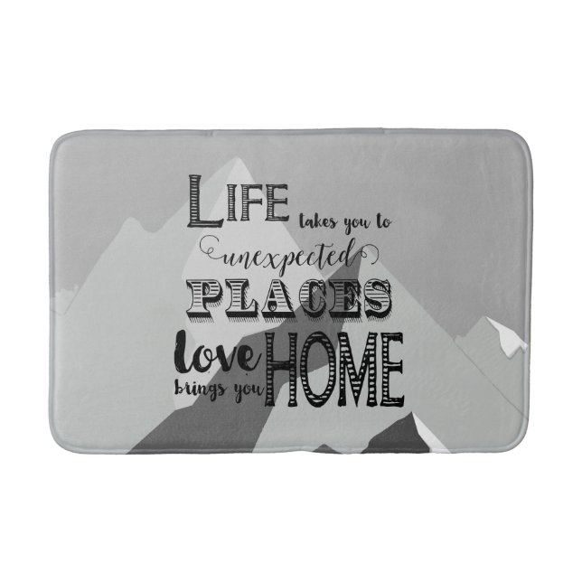 Ispirationelle Quotes Mountain Boys Room Badematte (Vorderseite)