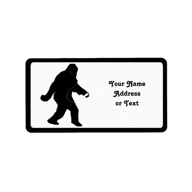 iSquatch (Hintergrundfarbe hinzufügen) Adressaufkleber (Vorne)