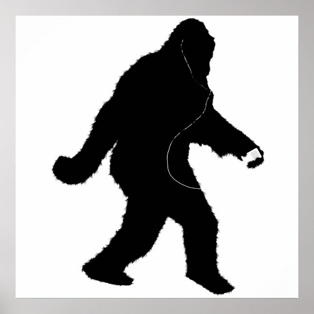 iSquatch (Hintergrundfarbe hinzufügen) Poster (Vorne)