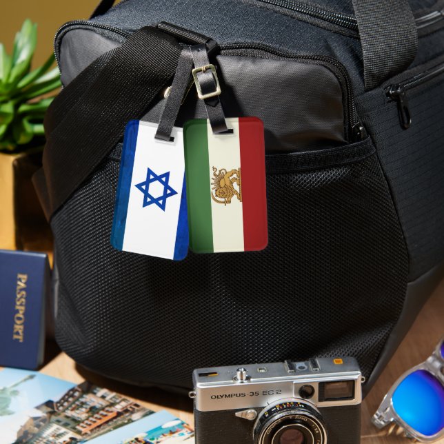 Israel and Iran Flags Travel Gepäckanhänger (Vorderseite & Rückseite)