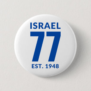 Israel auf 77 Yom Haatzmaut israelische Unabhängig Button