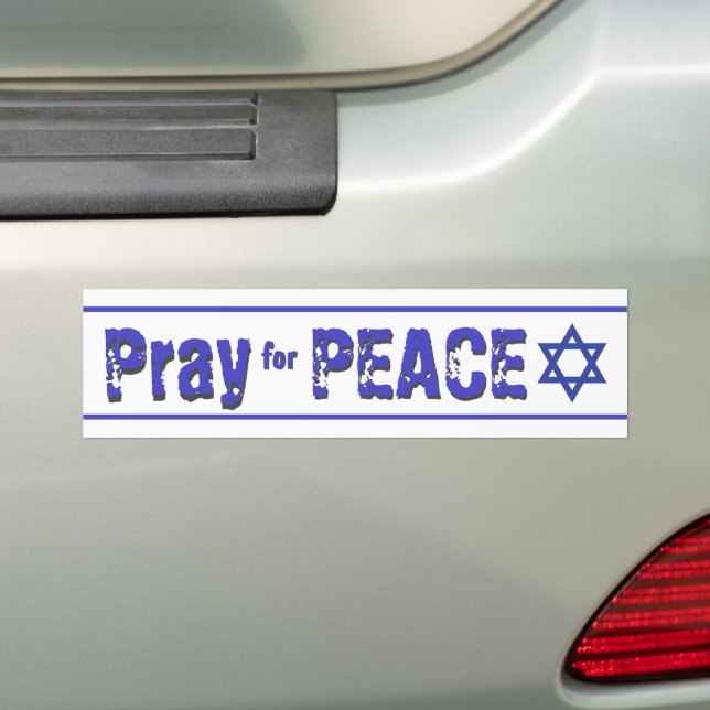Israel betet für Frieden grunge Schriftart Autoaufkleber (Auf Auto)
