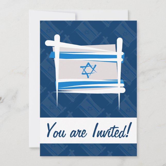 Israel-Brandflagge Einladung (Vorderseite)