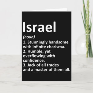Israel Definition Personalisierter Name Lustiger G Karte
