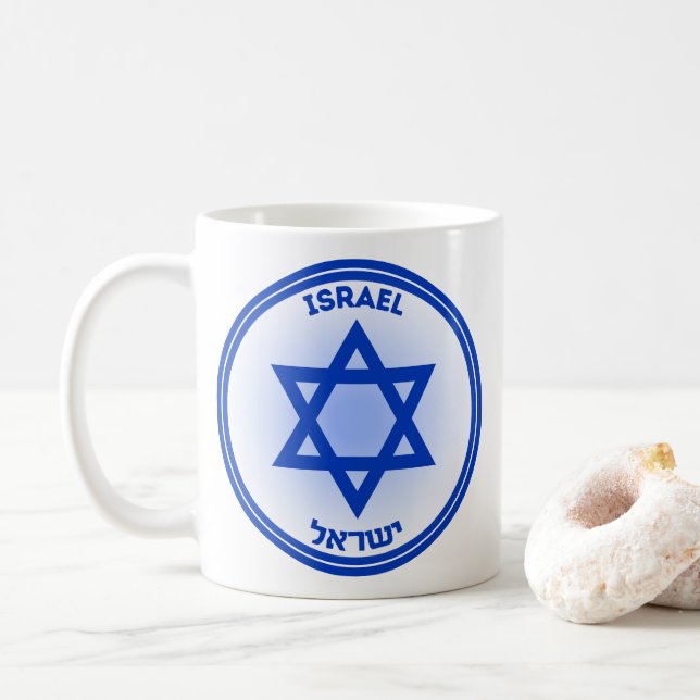 Israel-Erbe-Emblem Kaffeetasse (Mit Donut)
