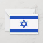 Israel Fahne blauen modernen Muster patriotisch Mitteilungskarte<br><div class="desc">Israel Fahne blau und weiß modernes Muster patriotische Note-Karte,  Grußkarte. Die israelische Flagge.</div>