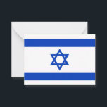 Israel Fahne blauen modernen Muster patriotisch Mitteilungskarte<br><div class="desc">Israel Fahne blau und weiß modernes Muster patriotische Note-Karte,  Grußkarte. Die israelische Flagge.</div>