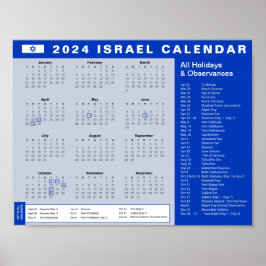 Israel Feiertage Kalender 2024 ל ו ח ש ה Download Poster