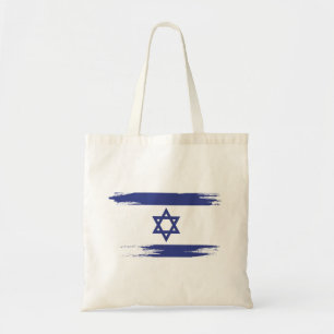 Israel Flag Brush Art Tragetasche