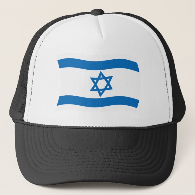 Israel Flag Hat Truckerkappe (Vorderseite)