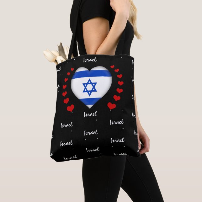 Israel Flag & Herz, Israel Flaggenmode /sport Tasche (Von Nahem)