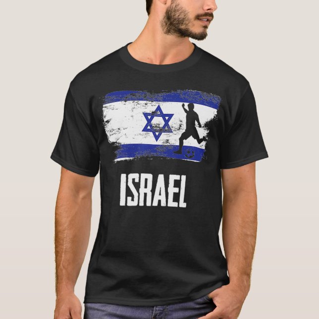 Israel Flag Jersey Israel Soccer Team Israel aun T-Shirt (Vorderseite)