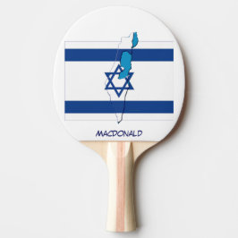 ISRAEL FLAG & MAP Personalisiert Tischtennis Schläger