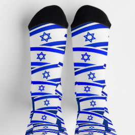 Israel Flag Pattern Socken