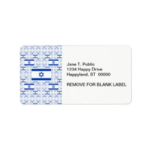 Israel Flag - Star of David - in Layers Adressaufkleber