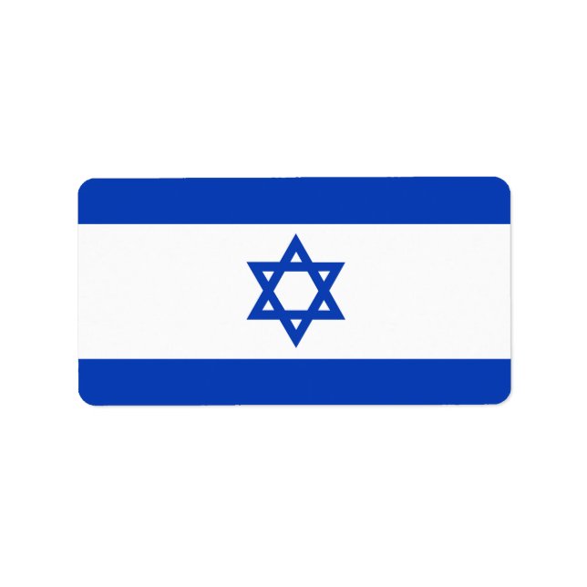 Israel-Flagge Adressaufkleber (Vorne)