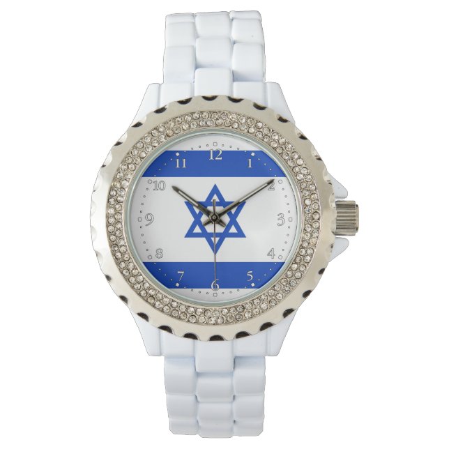 Israel-Flagge Armbanduhr (Vorderseite)