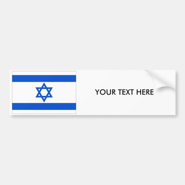 ISRAEL-FLAGGE Autoaufkleber (Vorne)