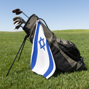Israel-Flagge blau und weiß modern patriotisch Golfhandtuch
