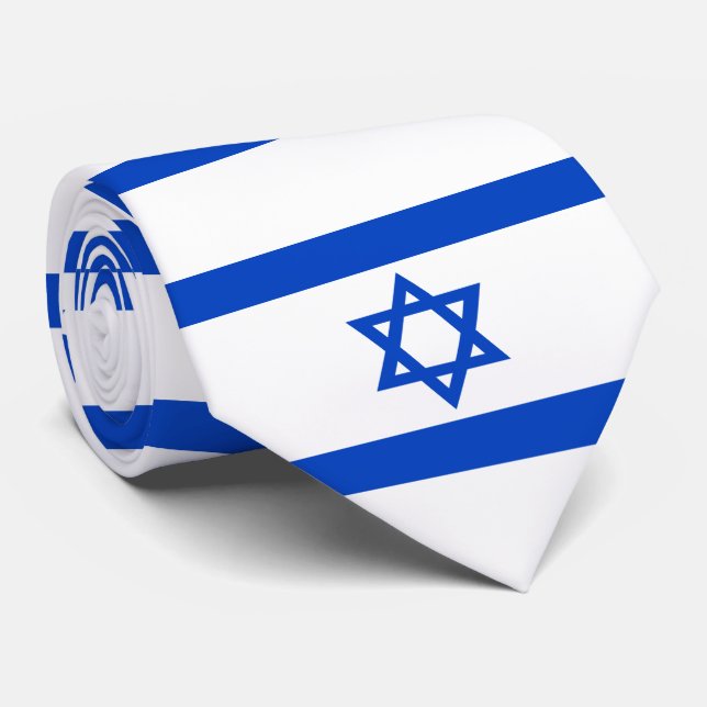 Israel-Flagge blauer Star von David Krawatte (Gerollt)