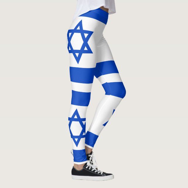 Israel-Flagge blauer Star von David Leggings (Rechts)