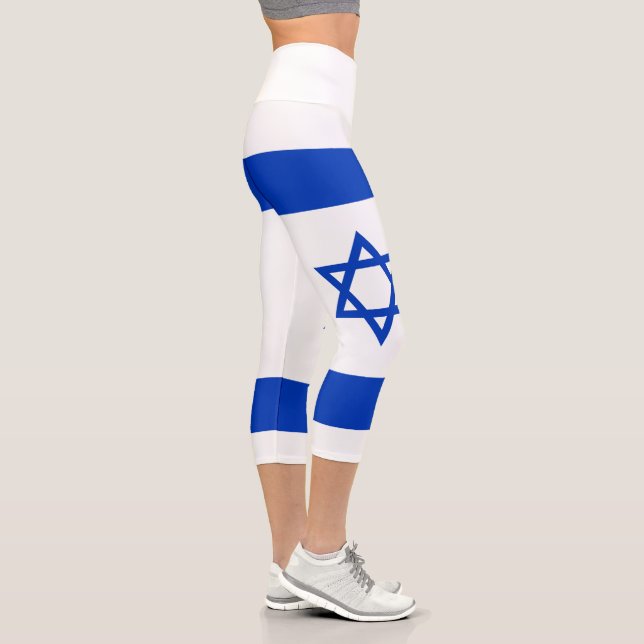 Israel-Flagge Capri Leggings (Rechts)