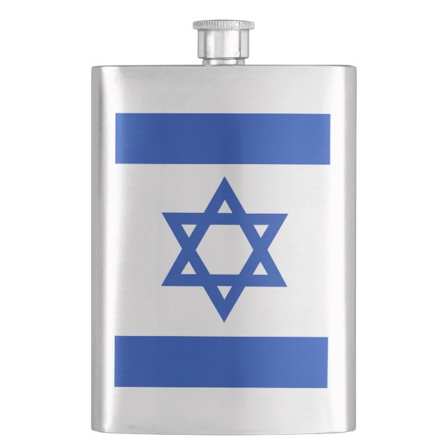 Israel-Flagge Flachmann (Vorderseite)