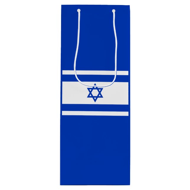 Israel-Flagge Geschenktüte Für Weinflaschen (Vorderseite)