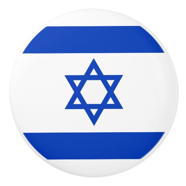Israel-Flagge Keramikknauf (Vorderseite)