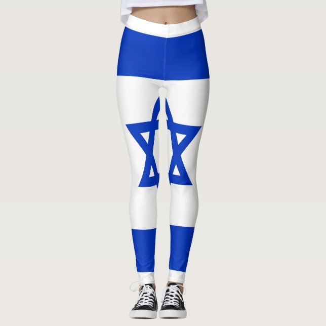 Israel-Flagge Leggings (Vorderseite)