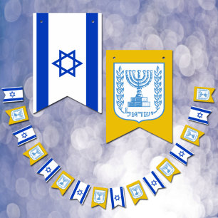 Israel Flagge, Menorah Israel Banner / Hochzeiten