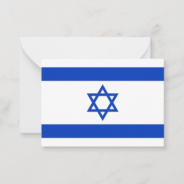 Israel-Flagge Mitteilungskarte (Vorderseite)