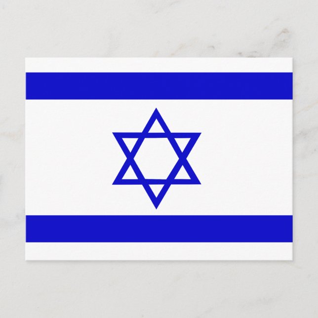 Israel-Flagge Postkarte (Vorderseite)