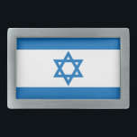 Israel-Flagge Rechteckige Gürtelschnalle<br><div class="desc">Flagge Israels</div>