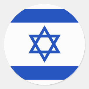 Israel-Flagge Runder Aufkleber