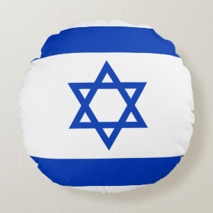 Israel-Flagge Rundes Kissen