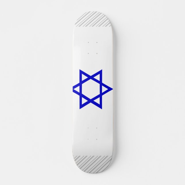 Israel-Flagge Skateboard (Vorne)