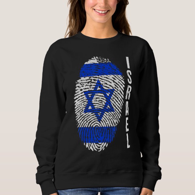 Israel-Flagge Sweatshirt (Vorderseite)