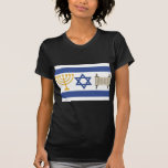 Israel-Flagge T-Shirt<br><div class="desc">Damen-grundlegende T - Shirt-Schablone</div>